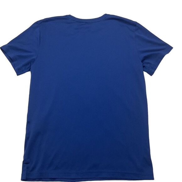 Nike Dri-Fit Men's Short Sleeve Shirt Sz Small Blue Front Swoosh Nike‎ Gym Shirt - Picture 2 of 7